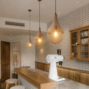 ที่ขายดีที่สุดในร่มตกแต่งบ้านบ้านไร่แขวนการออกแบบไม้ไผ่จี้แสงที่ทันสมัย - Product Image 3
