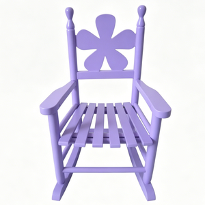 Silla Mecedora para Niños de Madera de Álamo, Diseño de Rana Azul, Mecedora de Madera para Niños Pequeños, para Sala de Estar o Cuarto de Niños, Segura, No Tóxica, con Lindo Estampado de Animales - Product Image 2
