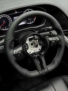 Volante de Cuero para <span class=keywords><strong>BMW</strong></span> Serie 3 y Serie 5, Cuero Genuino - Accesorio Deportivo Interior - Product Image 3