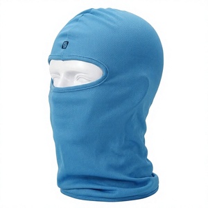 Balaclava bleue entièrement ornée de strass, imprimée par transfert thermique, couvre-visage complet, unisexe, adulte, respirante, imperméable, en polyester - Product Image 2
