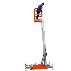 Mobile spingere in giro personale di sollevamento verticale mast ascensore elettrico manuale singola persona portatile di un uomo di sollevamento per la vendita