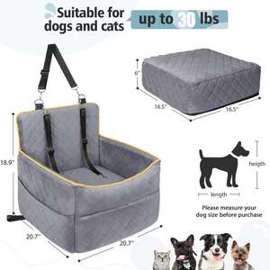 Siège de <span class=keywords><strong>voiture</strong></span> <span class=keywords><strong>pour</strong></span> <span class=keywords><strong>chien</strong></span> multifonctionnel, détachable et lavable, <span class=keywords><strong>pour</strong></span> chiens de taille moyenne/grande de moins de 50 livres ou 2 petits chiens en voyage - Product Image 2