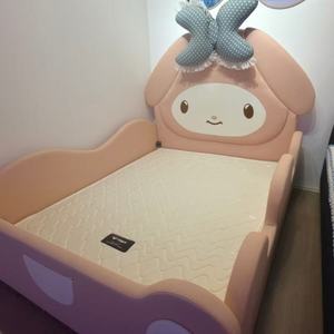 Cama Infantil Moderna de Madera Maciza con Tobogán, Diseño de My <span class=keywords><strong>Melody</strong></span> de JINS, Color Rosa, para Dormitorio de Niñas - Product Image 4