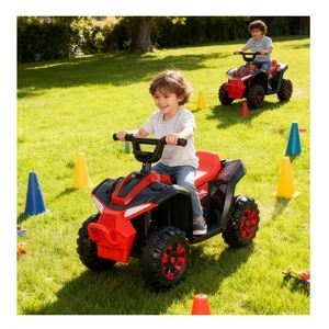 Auto Eléctrico para Bebés Glow Rhythm con Reversa, Ruedas de Plástico Resistentes, Reproductor de Música MP3, Educativo, Batería de 6V4 - Amarillo - Product Image 6