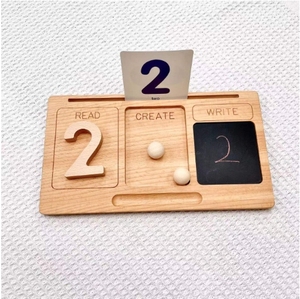 <span class=keywords><strong>Tablette</strong></span> d'apprentissage Montessori <span class=keywords><strong>pour</strong></span> l'écriture, petit tableau noir, chiffres et cartes de reconnaissance, artisanat <span class=keywords><strong>en</strong></span> <span class=keywords><strong>bois</strong></span> - Product Image 3