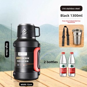 <strong>Extra</strong> <strong>Large</strong> Capacity Insulated Stainless Steel Tumbler Portable Home Outdoor Travel Cup Carrying Handle Handheld <strong>Water</strong> <strong>Bottle</strong> - Product Image 6