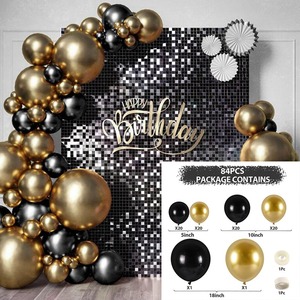 Black Golden Balloon Garland Arch kit coriandoli palloncino in lattice laurea matrimonio compleanno palloncini Decor Baby Shower Favor - Product Image 5