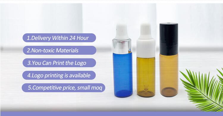 30 Ml 35 Ml Essential Oil Container Glass Flat Shoulder Transparent Dropper Bottle