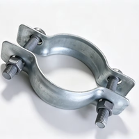 Pince de fixation pour tuyau en acier galvanisé à chaud, pince de fixation pour poteau galvanisé à chaud, bande de fixation pour poteau, pince de fixation pour ligne aérienne, prix usine, ODM/OEM
