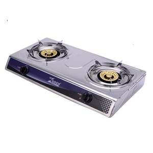 Estufa de Gas de Doble Quemador de Acero Inoxidable, Encendido Manual, Protección Contra Apagado de Llama, Clase de Eficiencia Energética para el Hogar - Product Image 2