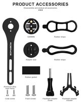 RIDERACE dudukan komputer sepeda, dudukan Speedometer sepeda untuk Garmin Edge Series GOPRO Road Bike GPS Stopwatch