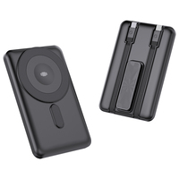 WESDAR Pro Power Bank Magnétique Sans Fil 3-en-1 - 5000mAh avec Support Téléphone Rotatif, Charge Rapide PD 22.5W, Chargeur