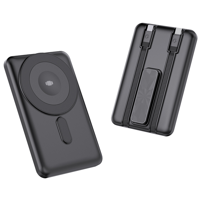 WESDAR Pro 3-in-1 Magnetic Wireless Charging Power Bank- 5000mAh With Rotatable Phone Holder, 22.5W Fast PD Charging, Charger