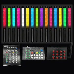 Benutzer definiertes Logo DMX 15 RGB Farb fernbedienung Konzert Event Nacht bar LED Licht blinkenden Leucht stab