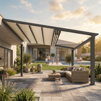 Pergola Retrattile OEM con Illuminazione LED e Opzioni Zip Screen