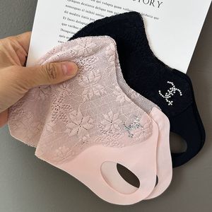 Masque de protection solaire en dentelle pour femme, rose, respirant, protection UV, couvre-visage pour le cyclisme, été, élégant, pour les trajets quotidiens - Product Image 5