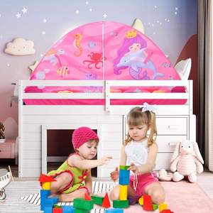 บ้านตุ๊กตาในร่มขนาดเล็ก Princess Dream Cot พร้อมเตียงผ้าฝ้าย เต็นท์เล่นสำหรับเด็กชายและเด็กหญิง - Product Image 3