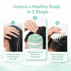 Exfoliante Capilar de Romero y Menta de Marca Privada para Tratamiento del Cuero Cabelludo, Limpieza Profunda, Control de Grasa, Masaje Capilar y Calmante - Product Image 4