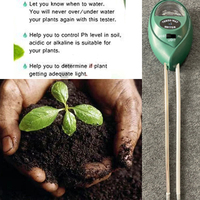 Testeur de pH du sol 3 en 1, testeur de pH de la lumière du soleil, capteur d'humidité du sol pour les fleurs de jardin, compteur de pH de l'acidité et de l'humidité des plantes, détecteur de pH
