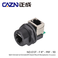 Enchufe impermeable RJ45 IP67 Macho Hembra Tipo roscado Conector impermeable Receptáculo roscado de plástico RJ45