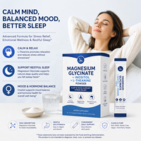 Poudre d'Astrawell Magnésium Glycinate L-Théanine GABA pour le sommeil et le soulagement du stress |   Marque privée OEM