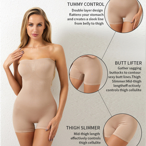 Al por mayor Ropa de yoga y fitness sexy sin costuras, moldeadora de cuerpo, con tirantes extraíbles, control de abdomen y realce, tipo leotardo de ángulo plano triangular - Product Image 6