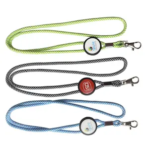 Professionele China Groothandel Zware Gepersonaliseerde Ronde Touw Katoen Lanyard Voor Key