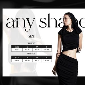 Jupes pour femmes taille Logo Position jupe droite noire Vietnam ODM personnaliser taille tricoté maillot chatoyant jupe extensible - Product Image 6