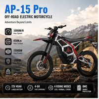 Expédition rapide depuis les États-Unis, moto électrique tout-terrain à grande vitesse 15000W, 72V 40AH, moto électrique tout-terrain pour adultes, AP-15 Pro, utilisation hors route
