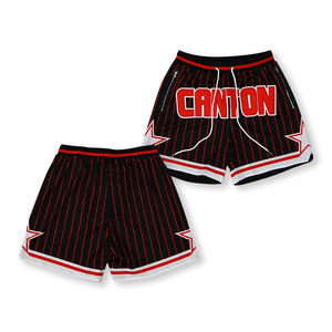 Wholesale <b>Mens</b> Basketball <b>Shorts</b> Double Custom Design Retro Mesh Basketball <b>Shorts</b> - Product Image 1