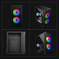 Casing PC Micro ATX ITX Ringan 2.3kg, Ruang GPU 250mm, Mini Tower ATX Kompak untuk PSU