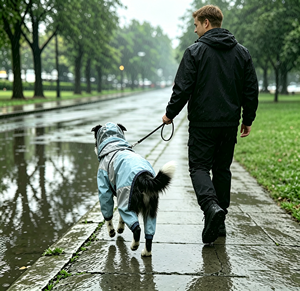 Impermeable para Perros con Visera Transparente, Chaqueta Ajustable a Prueba de Viento para Perros Pequeños y Grandes, para Senderismo al Aire Libre - Product Image 3