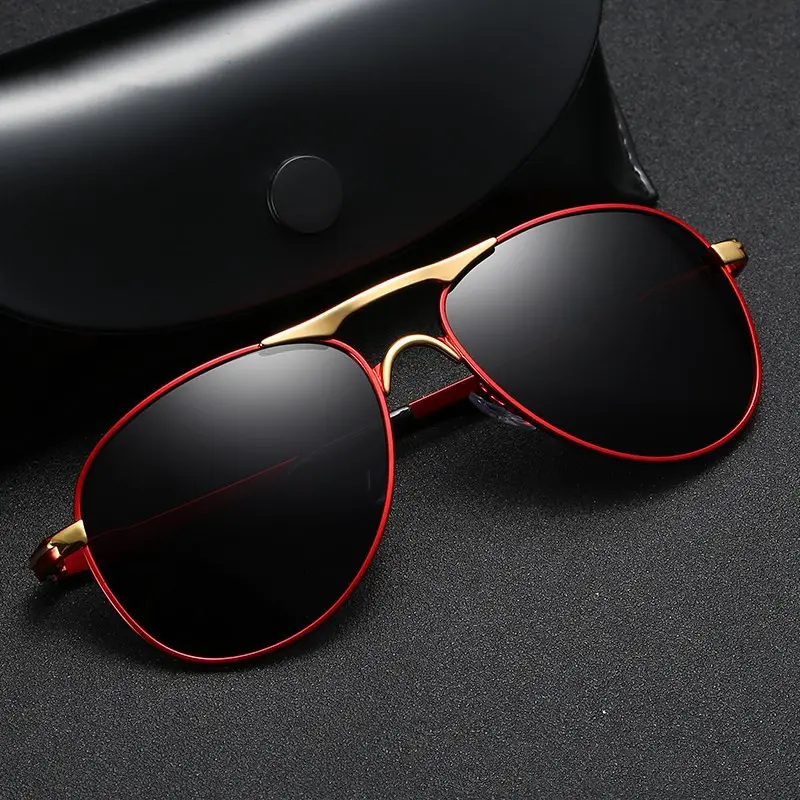 Fashion Polarized Driving Sunglasses Vintage Large Frame Sunglasses Men Custom Logo Shades Sunglasses