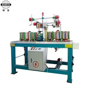 GINYI Rope Weaving Machine Multipurpose High Speed Braiding Machine High Production Auto Flat Belt Cord Knitting Machinery