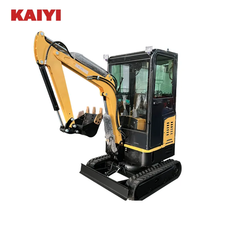 Mini excavator track Kubota machinery hydraulic pilot belt top belt cab grab snow plow boom side swing mini excavator