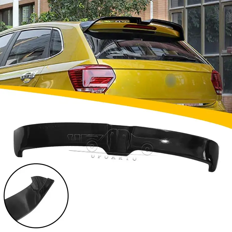 Spoiler per auto Spoiler per tetto posteriore in stile Oettinger in fibra di carbonio ABS per VW Volkswagen Polo 8 e Polo Plus AW 2019 2020