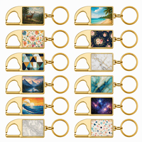 Porte-clés décapsuleur carré personnalisé en alliage de zinc, léger et tendance, avec sublimation photo, logo personnalisé, directement de l'usine