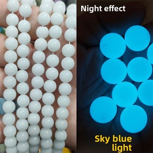 8mm 10mm Runde Leuchtende Steine Ähnliche Lose Glasperlen für DIY Schmuckzubehör Großhandel - Product Image 6