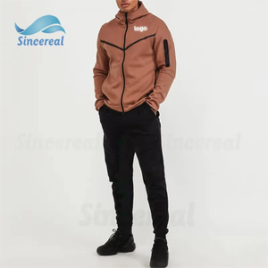Ensemble <span class=keywords><strong>de</strong></span> survêtement pour homme en molleton technique polyester avec logo personnalisé, comprenant un sweat à capuche zippé et un pantalon <span class=keywords><strong>de</strong></span> jogging - Product Image 3