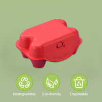 Plateau à œufs en pulpe de canne à sucre moulé sur mesure, plateau en pulpe recyclable, boîte d'emballage alimentaire en pulpe de fibre, impression UV, logo personnalisé