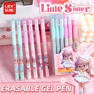 Stylos de gel effaçables de dessin animé créatif 0.5mm <span class=keywords><strong>stylo</strong></span> rouleau fonction d'essuyage beaux étudiants de conception d'anime - Product Image 2
