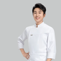Veste de chef en polyester pour hommes, pour la restauration, les restaurants, les hôtels, les services de cuisine, manches longues, tenue de travail