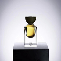 Flacon de parfum carré en verre épais personnalisé en usine, vide, de luxe, avec pulvérisateur, 30 ml, 50 ml, 100 ml, avec bouchon en bois