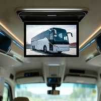 Écran de plafond HD 19,5 pouces, moniteur de toit, écran TV de voiture rabattable manuellement, moniteur TV pour véhicule commercial, moniteur TV pour bus