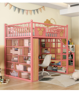 <span class=keywords><strong>Lit</strong></span> mezzanine moderne pour adultes et enfants, réglable <span class=keywords><strong>en</strong></span> <span class=keywords><strong>hauteur</strong></span>, avec structure métallique, pour hôtel et chambre à coucher - Product Image 6