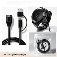 Câble de charge 2 en 1 pour montre Garmin, USB A et Type C, cordon de charge de remplacement pour montre intelligente Garmin Fenix 5 6 7 255 945