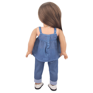 MSYO - Traje de Mezclilla de Moda para Muñecas de 18 Pulgadas, Juguete Mini DIY, Ropa de Poliéster con Diseño de Margarita para Muñecas - Product Image 5