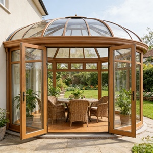 Solárium de aleación de aluminio para villas de alta gama y residencias privadas, con vidrio templado aislante de doble capa para retención térmica. - Product Image 5