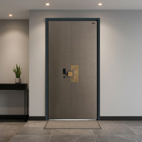 Portes Extérieures en Acier et Verre Anti-Effraction Isolées Thermiquement Modernes Garantie Française Entrée Principale Villa Hôtel