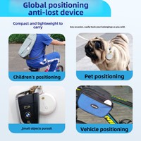 Traceur GPS intelligent Bluetooth en temps réel pour chiens, étanche IP67, réseau 4G, mini, autonomie de plus de 20 heures, en plastique, type AirTag